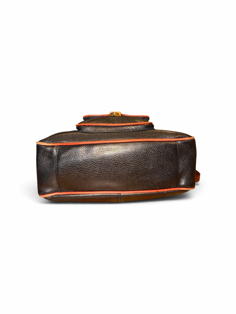 Vintage Etienne Aigner Black Shoulder Bag with Orange Trim - Picture 4 of 6